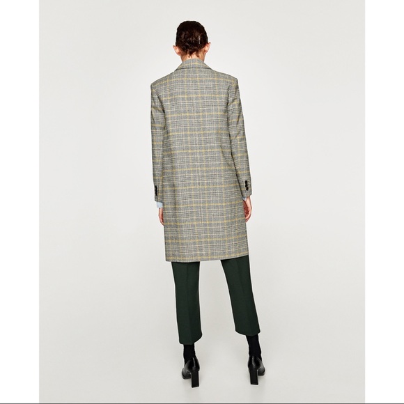 ZARA Checked wool coat - Picture 6 of 12